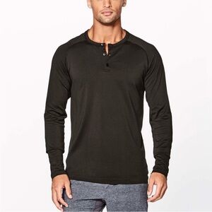 Men's Lululemon Metal Vent Tech Henley Shirt, Size Large